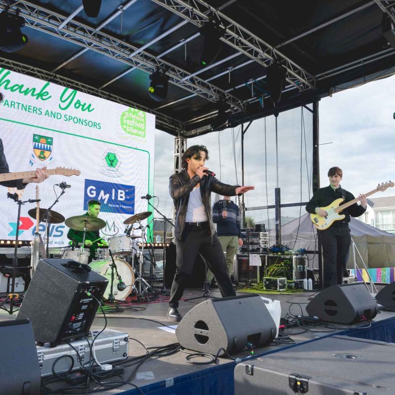 Jake Carter on stage performing at Ablefest